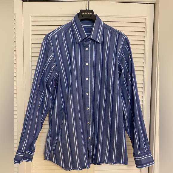 Bugatchi Uomo‎ Classic Fit Men’s XXL Blue Long Sleeve Button Shirt - Picture 2 of 7